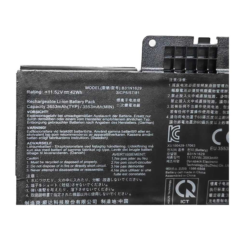 B31N1629 Batterie ordinateur portable