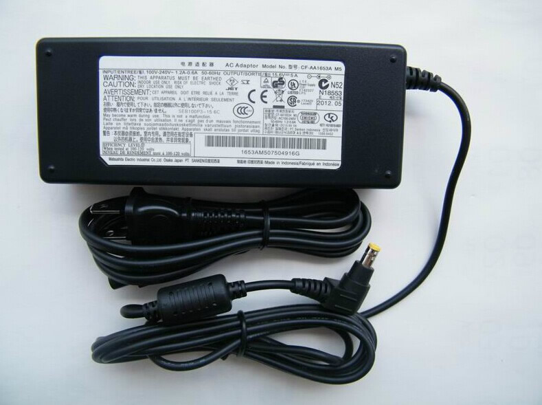 Panasonic 100-240V 50-

60Hz (for worldwide use) 15.6V  5A, 78W 
 adapter