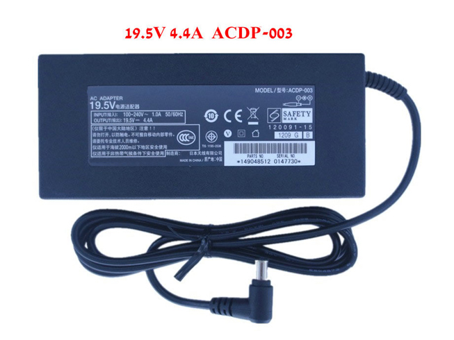 ACDP-003 100-240V~2.25A 50-60Hz 19.5V 4.35A/4.4A 85W adapter