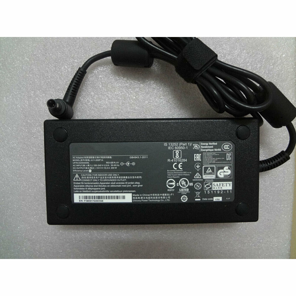 A11-200P1A 100-240V 2.9A 50-60Hz (for worldwide use) 19V 10.5A(19.5V 9.23A) 200W batterie